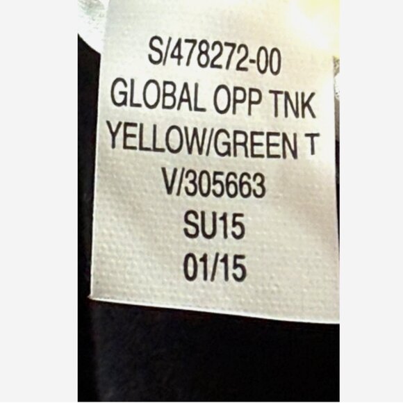 Old Navy Green White Black Geometric Sheer Tank Top Blouse L NWT - Picture 8 of 9